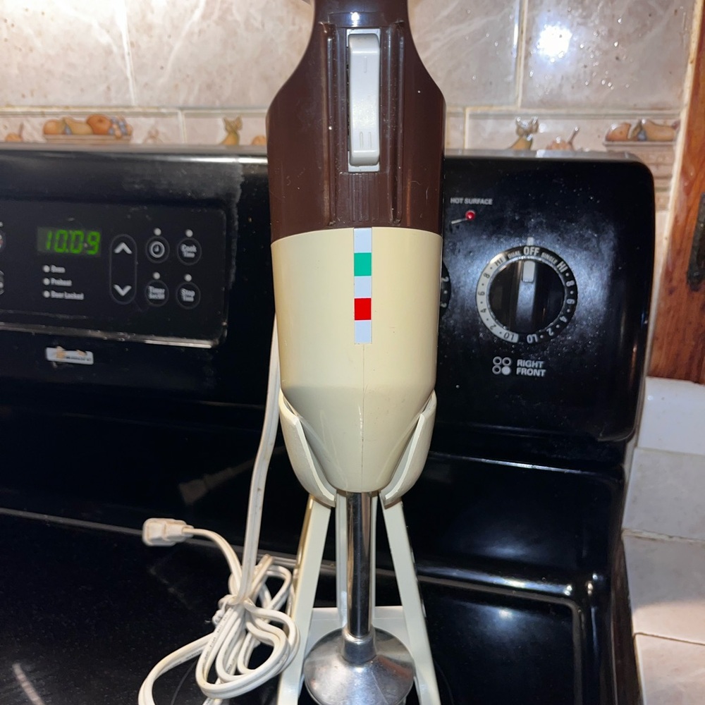 Vintage Immersion Blender/Stick Wand Drink Mixer w/Stand No Cup